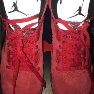 Jordan 5 red suede